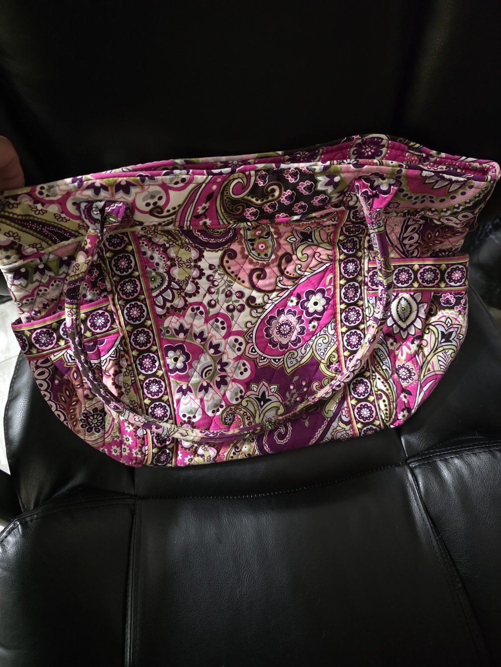 Vera Bradley Pink Paisley Quilted Tote